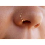 Piercing krúžok do nosa, ucha - zlatý 0,8 mm 0006