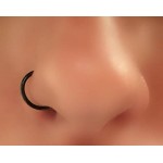 Piercing krúžok do nosa, ucha - čierny 0,8 mm 0009
