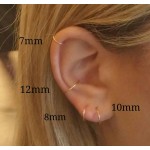 Piercing krúžok do ucha, nosa- zlatý 0,8 mm 0014
