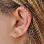 Piercing krúžok do ucha, nosa- strieborný 0,8 mm 0012